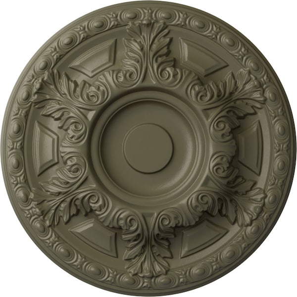 Ekena Millwork Granada Ceiling Medallion (Fits Canopies up to 7 1/8"), 23 1/2"OD x 2 3/4"P, Spartan Stone CM24GASSF - main